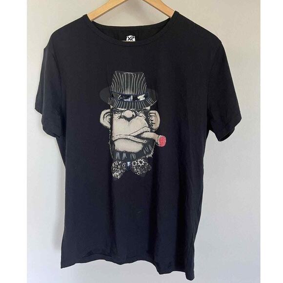 Men's X Ray T Shirt Monkey Smoking Cigar Size XL - Picture 1 of 6